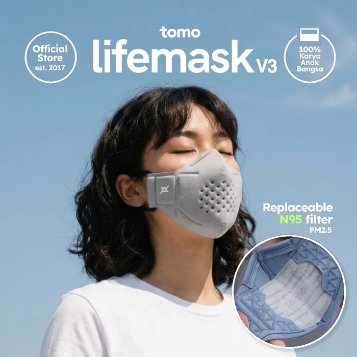 Masker Tomo Lifemask V3 Masker 3D Anti Polusi PM2.5