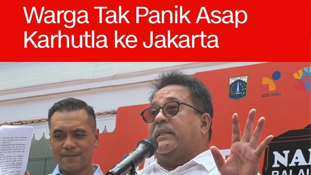 Konferensi Pers Rano Karno Terkait Asap Karhutla Masuk Jakarta di Balai Kota