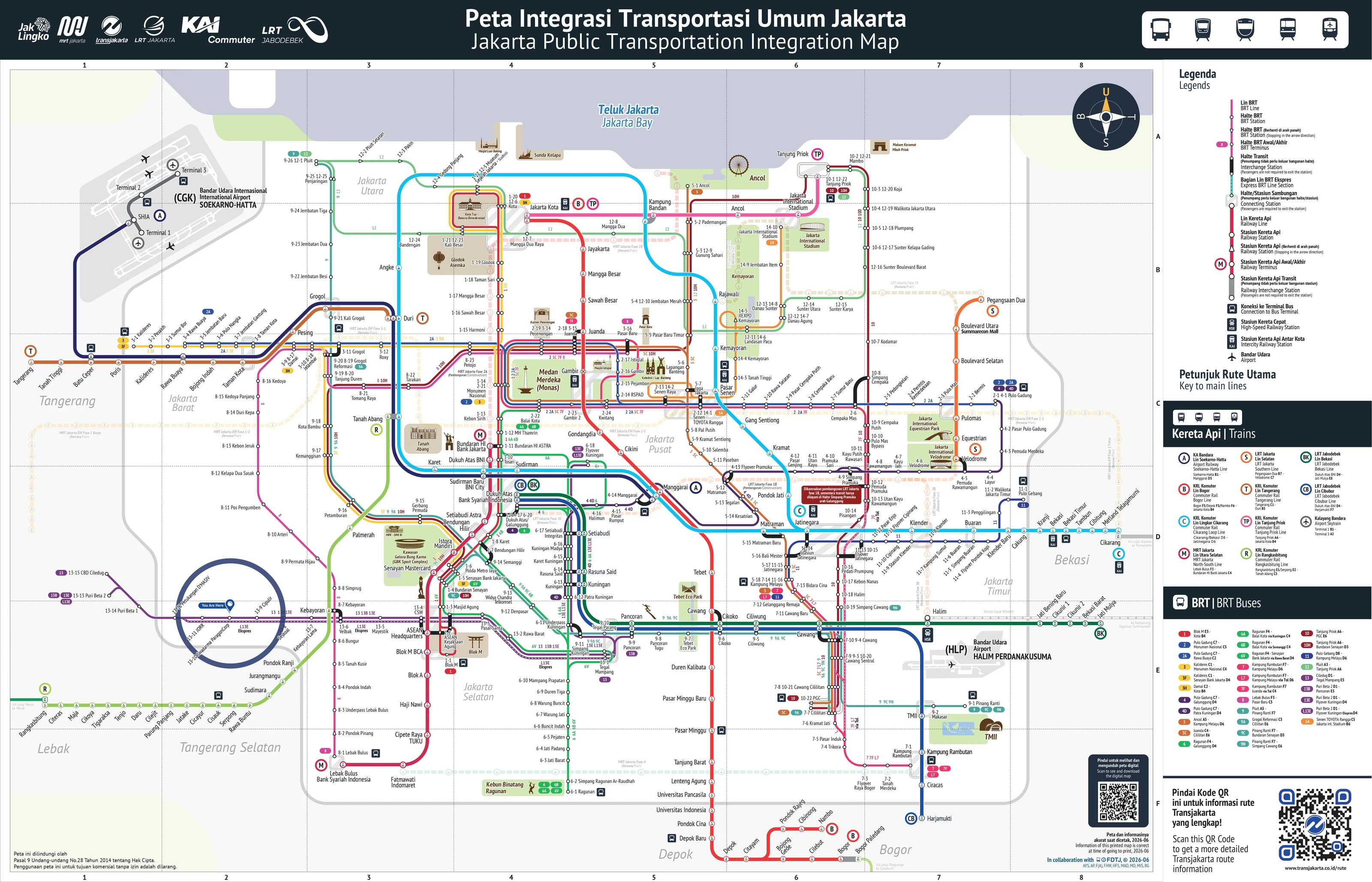 Peta Integrasi Transjakarta