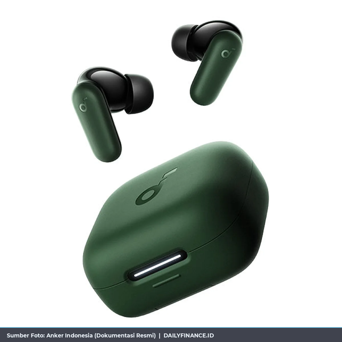Anker Soundcore R50i NC berwarna hijau dengan charging case